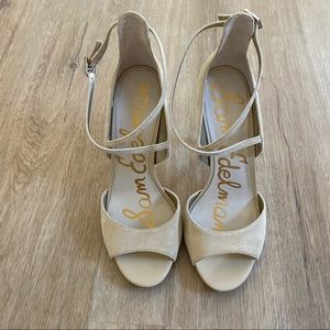 Sam Edelman Aubrey Nude Suede Heels
